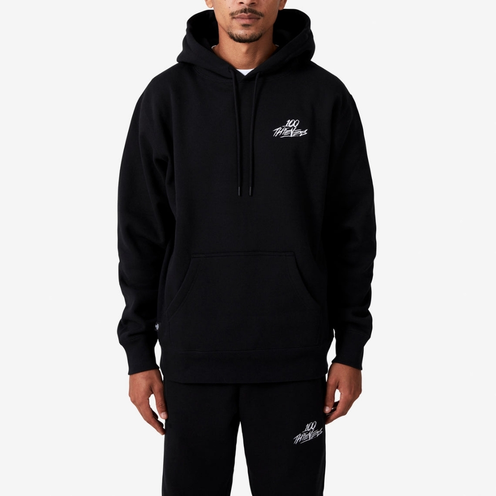 100 Thieves Foundations Hoodie | Black | Size M | MINT CONDITION